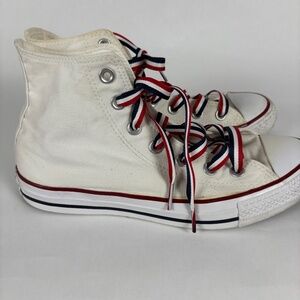 Converse Chuck Taylor All Star Size 6 M/8 W Shoes Sneakers Red White Blue Laces
